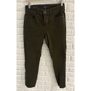 NYDJ WOMENS JEANS‎ SIZE 4 ALINA LEGGING OLIVE GREEN LIFT TUCK TECHNOLOGY